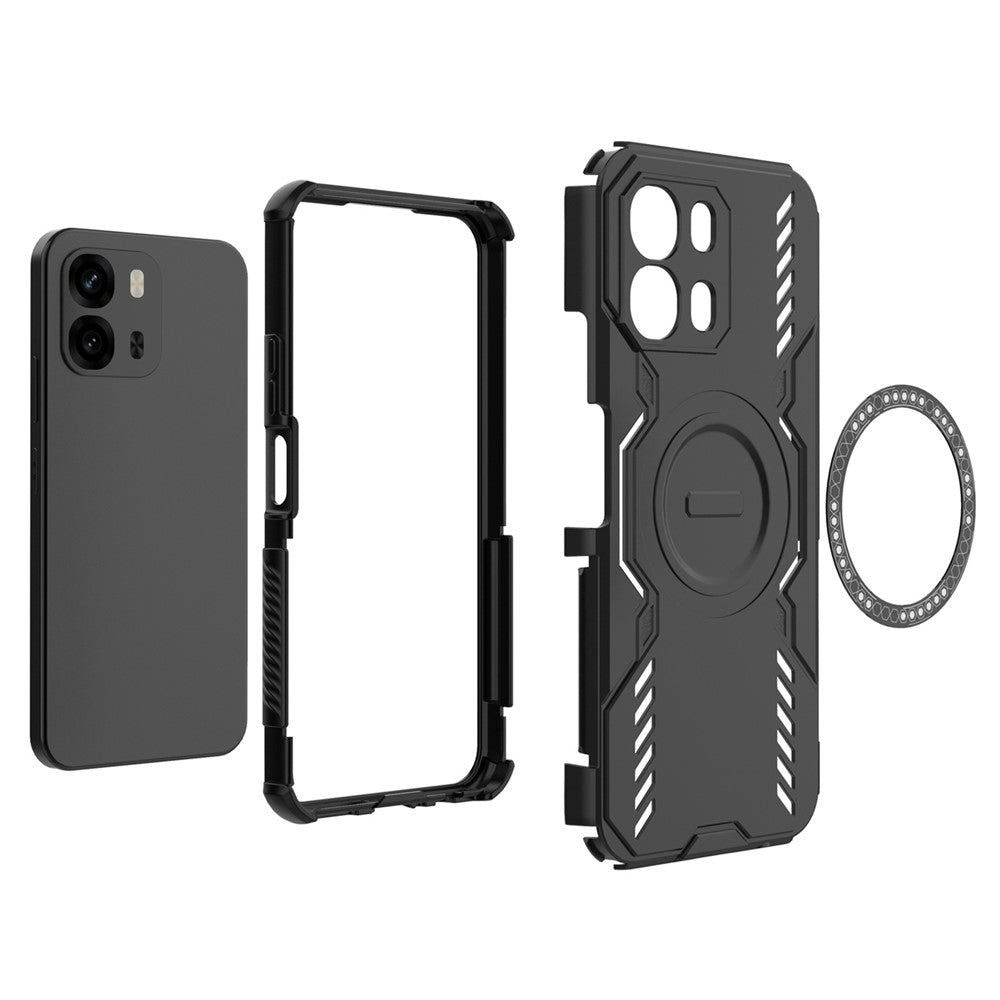 Custodia MagSafe per Oppo A6 4G, Techsuit, ArmorMag, Blu