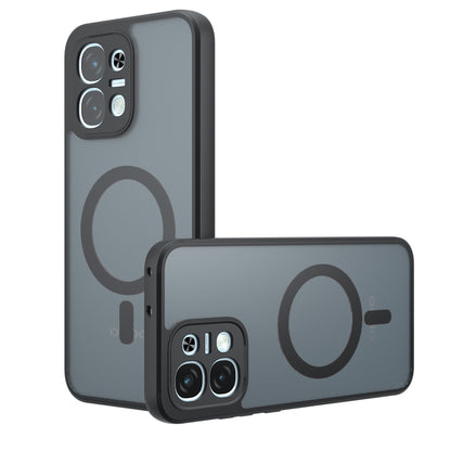 Custodia MagSafe per Oppo A6 Pro 5G / A6 Pro 4G, Techsuit, PureFrost, Nero Satinato