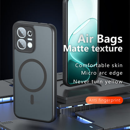 Custodia MagSafe per Oppo A6 Pro 5G / A6 Pro 4G, Techsuit, PureFrost, Nero Satinato