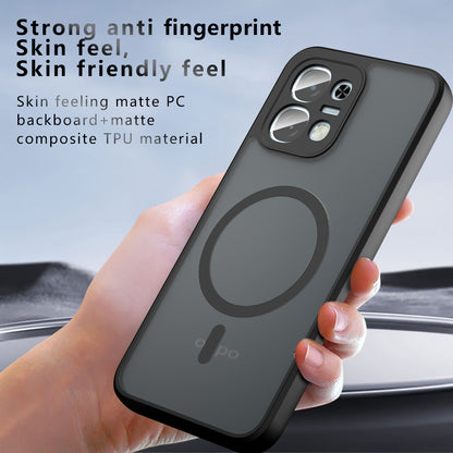 Custodia MagSafe per Oppo A6 Pro 5G / A6 Pro 4G, Techsuit, PureFrost, Nero Satinato