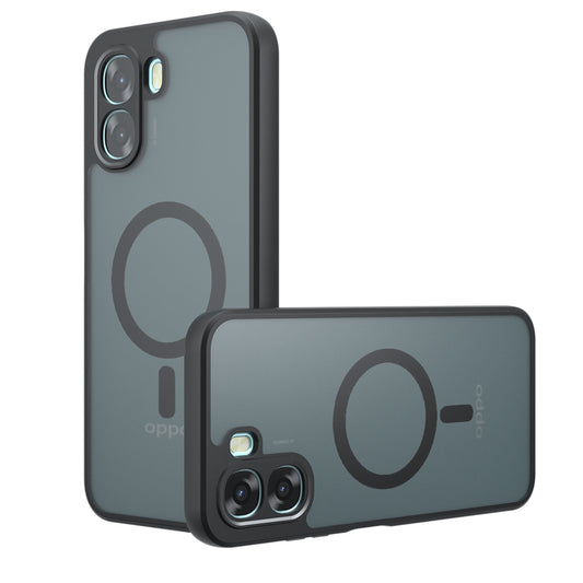 Custodia MagSafe per Oppo A6k 4G / A6x 4G / A6x, Techsuit, PureFrost, Nero Satinato