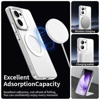 Custodia MagSafe per Oppo Reno13 FS 5G / Reno13 F 4G / Reno13 F, Techsuit, CandyCase, Bianca