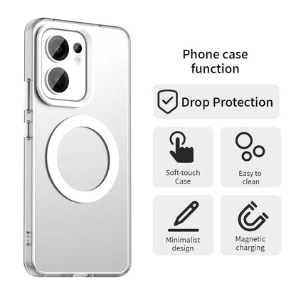 Custodia MagSafe per Oppo Reno13 FS 5G / Reno13 F 4G / Reno13 F, Techsuit, CandyCase, Bianca