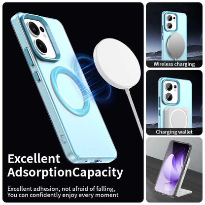 Custodia MagSafe per Oppo Reno13 FS 5G / Reno13 F 4G / Reno13 F, Techsuit, CandyCase, Blu