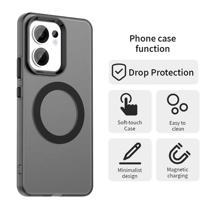 Custodia MagSafe per Oppo Reno13 FS 5G / Reno13 F 4G / Reno13 F, Techsuit, CandyCase, Nera