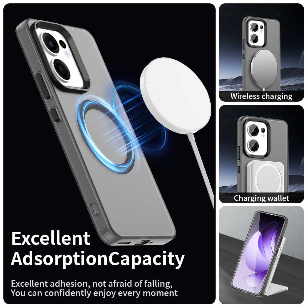 Custodia MagSafe per Oppo Reno13 FS 5G / Reno13 F 4G / Reno13 F, Techsuit, CandyCase, Nera