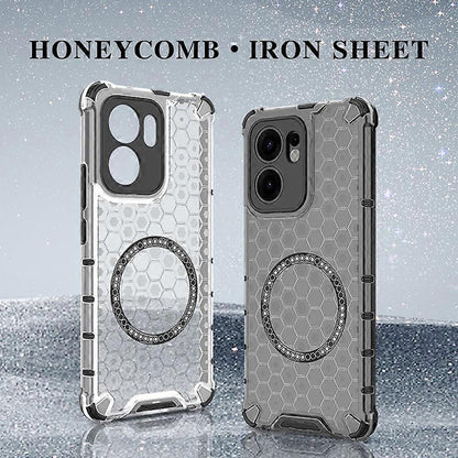 Coque MagSafe pour Oppo Reno13 FS 5G / Reno13 F 4G / Reno13 F, Techsuit, HoneyComb Shield, Blanche
