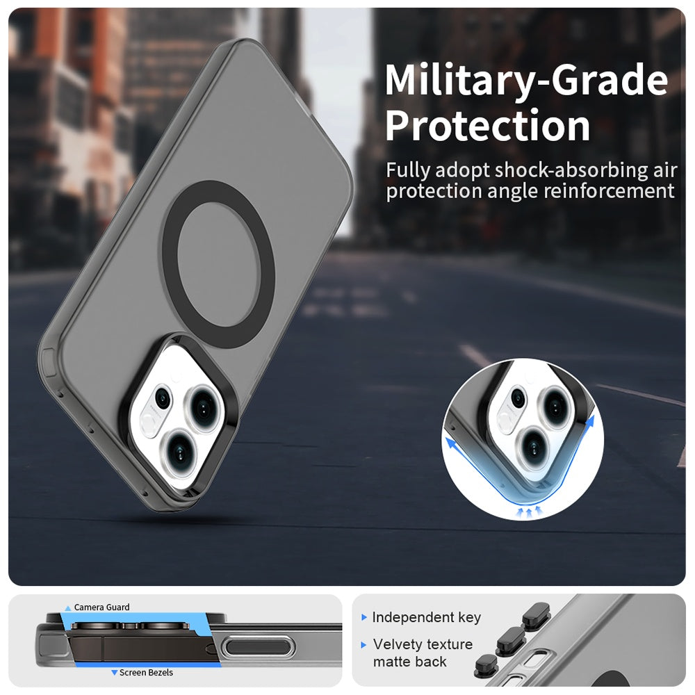 Custodia MagSafe per Oppo Reno14, Techsuit, CandyCase, Nera