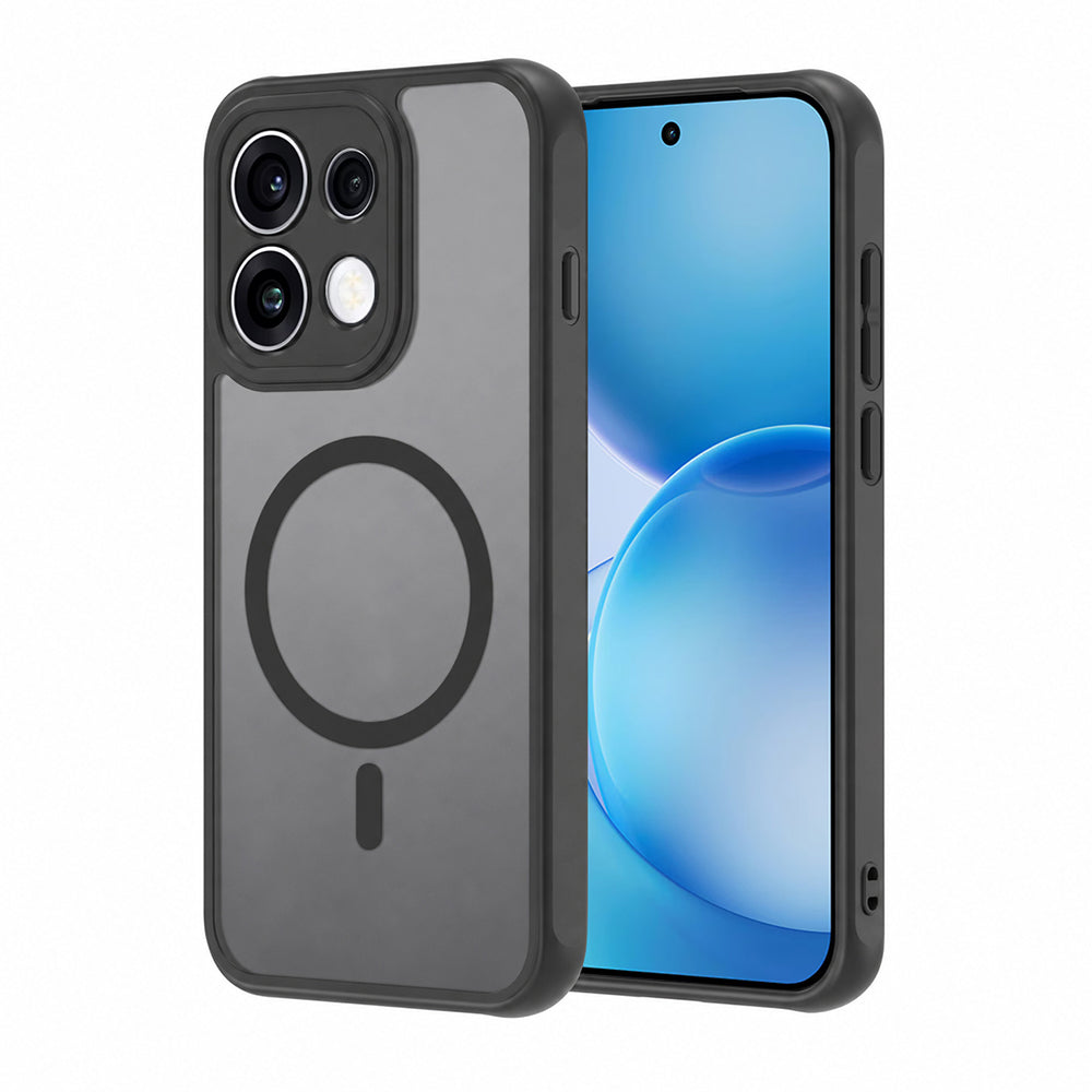 MagSafe-Hülle für Oppo Reno16 Pro, Techsuit, HaloFrost II, Schwarz