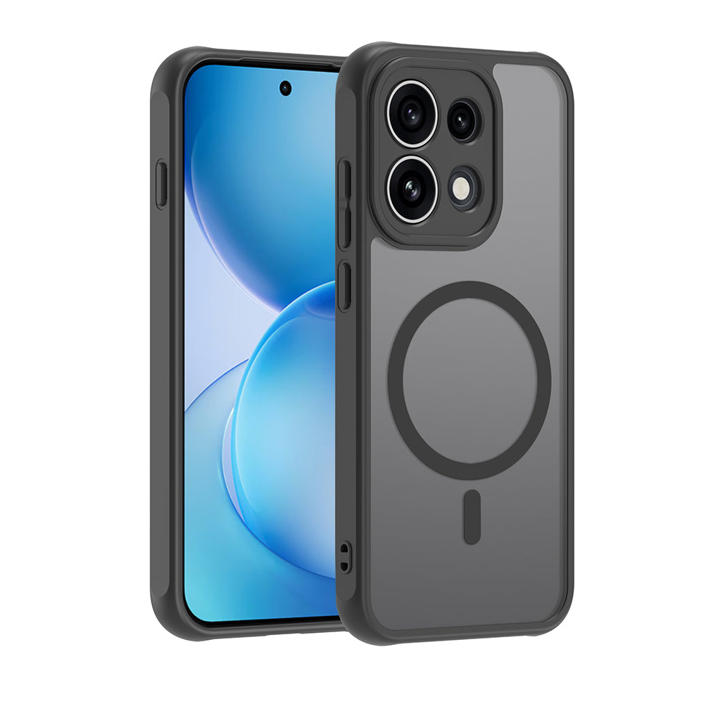 MagSafe-Hülle für Oppo Reno16 Pro, Techsuit, HaloFrost II, Schwarz