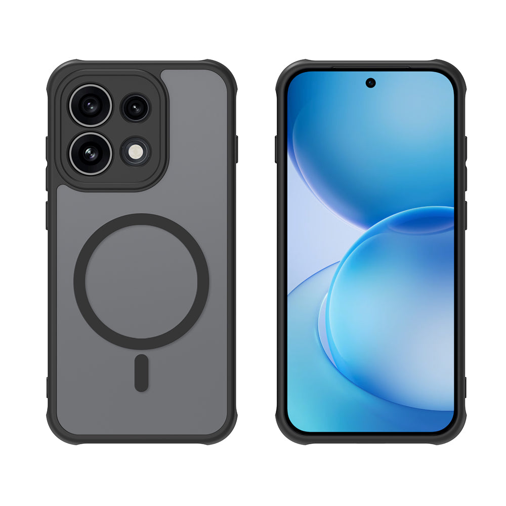 MagSafe-Hülle für Oppo Reno16 Pro, Techsuit, HaloFrost II, Schwarz