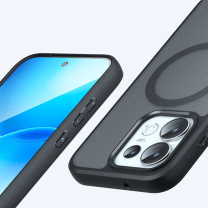 Custodia MagSafe per Oppo Reno16 Pro, Techsuit, PureFrost, Nero Satinato