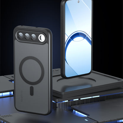 Coque MagSafe pour Realme 16, Techsuit, PureFrost, Noir Satiné