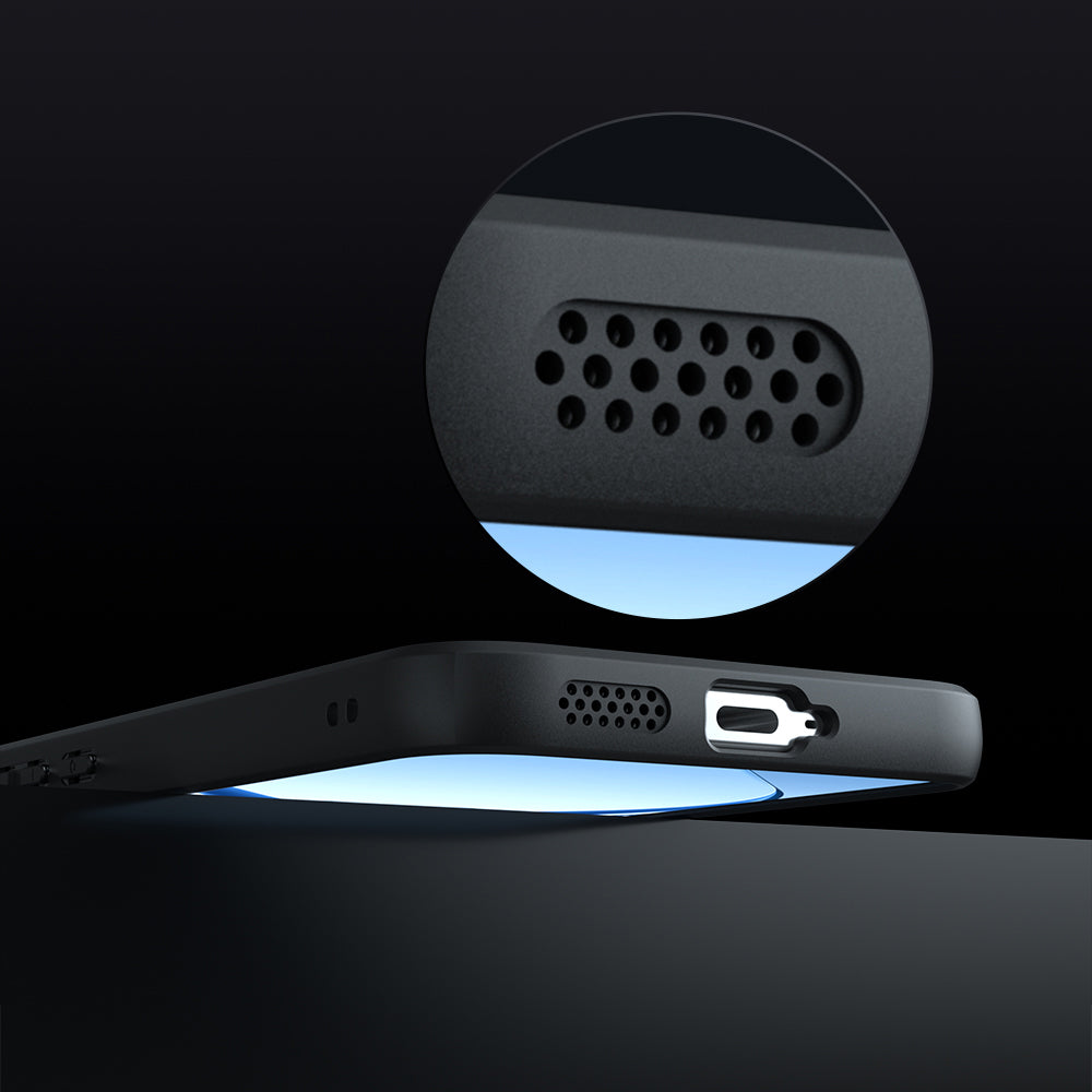 Coque MagSafe pour Realme 16, Techsuit, PureFrost, Noir Satiné