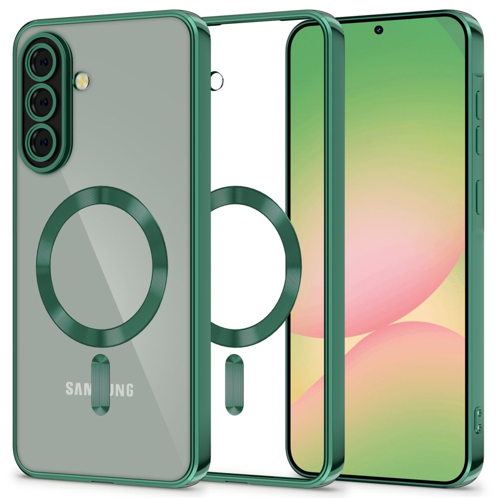 Étui MagSafe pour Samsung Galaxy A56 A566, Tech-Protect, Magflex, Vert