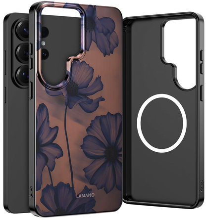 Custodia MagSafe per Samsung Galaxy S26 Ultra S948, Tech-Protect, Lamano Velvet Night, Nera