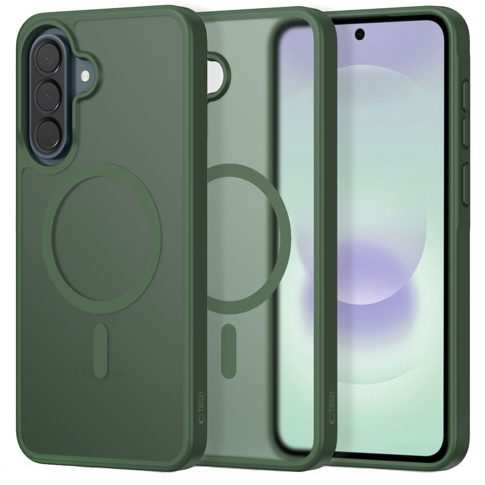 Coque MagSafe pour Samsung Galaxy A37 5G / A56 A566 / A36 A366, Tech-Protect, Magmat, Vert Mat