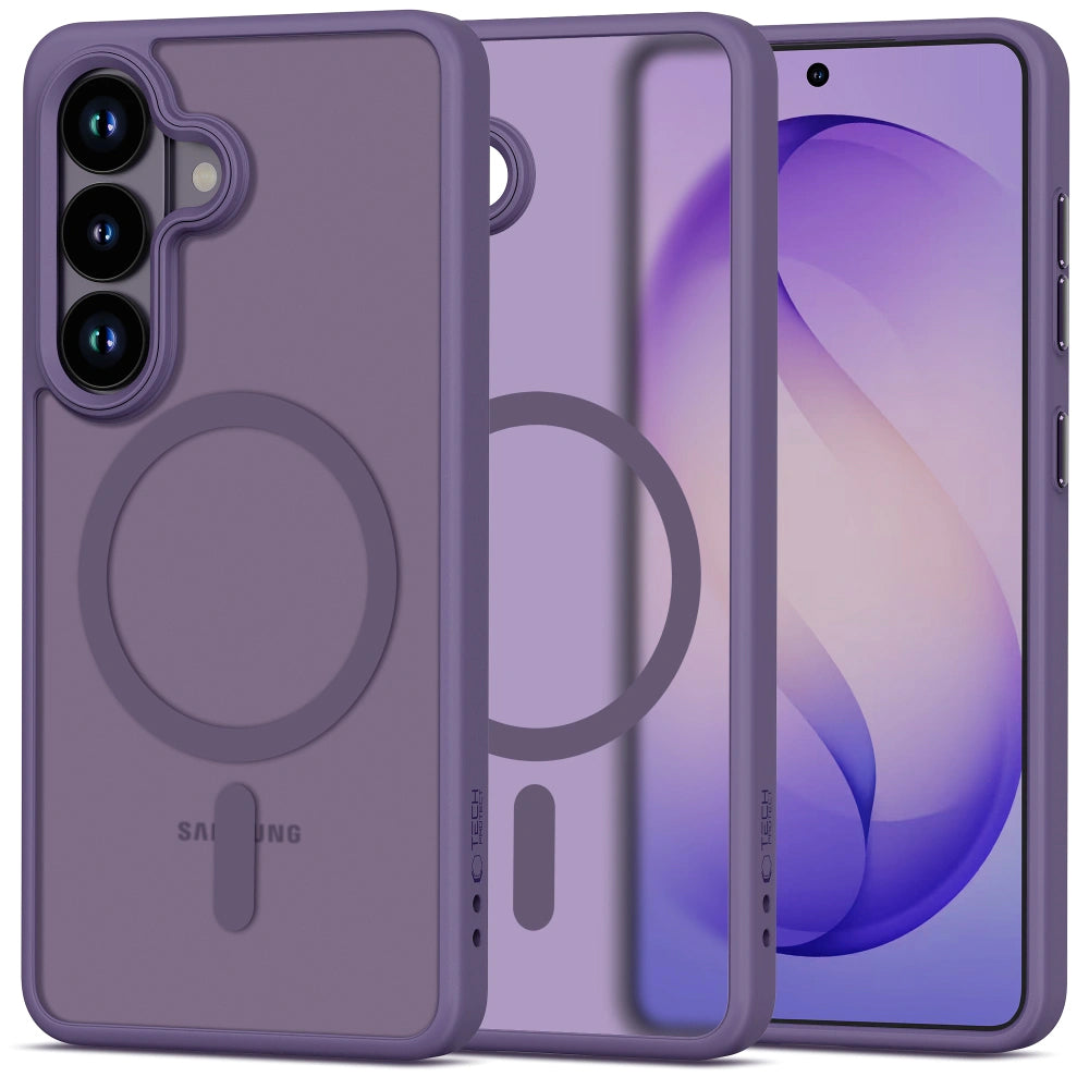 Coque MagSafe pour Samsung Galaxy S26 S942, Tech-Protect, Magmat, Violet Mat