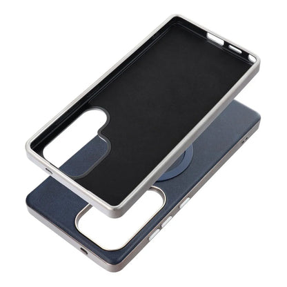 Custodia MagSafe per Samsung Galaxy A36 A366, OEM, Gentleman Mag, Blu Navy