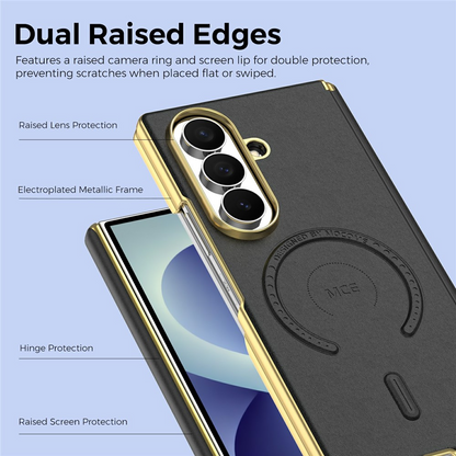 Coque MagSafe pour Samsung Galaxy Z Fold8 Ultra F976, OEM, électroplacée, noire