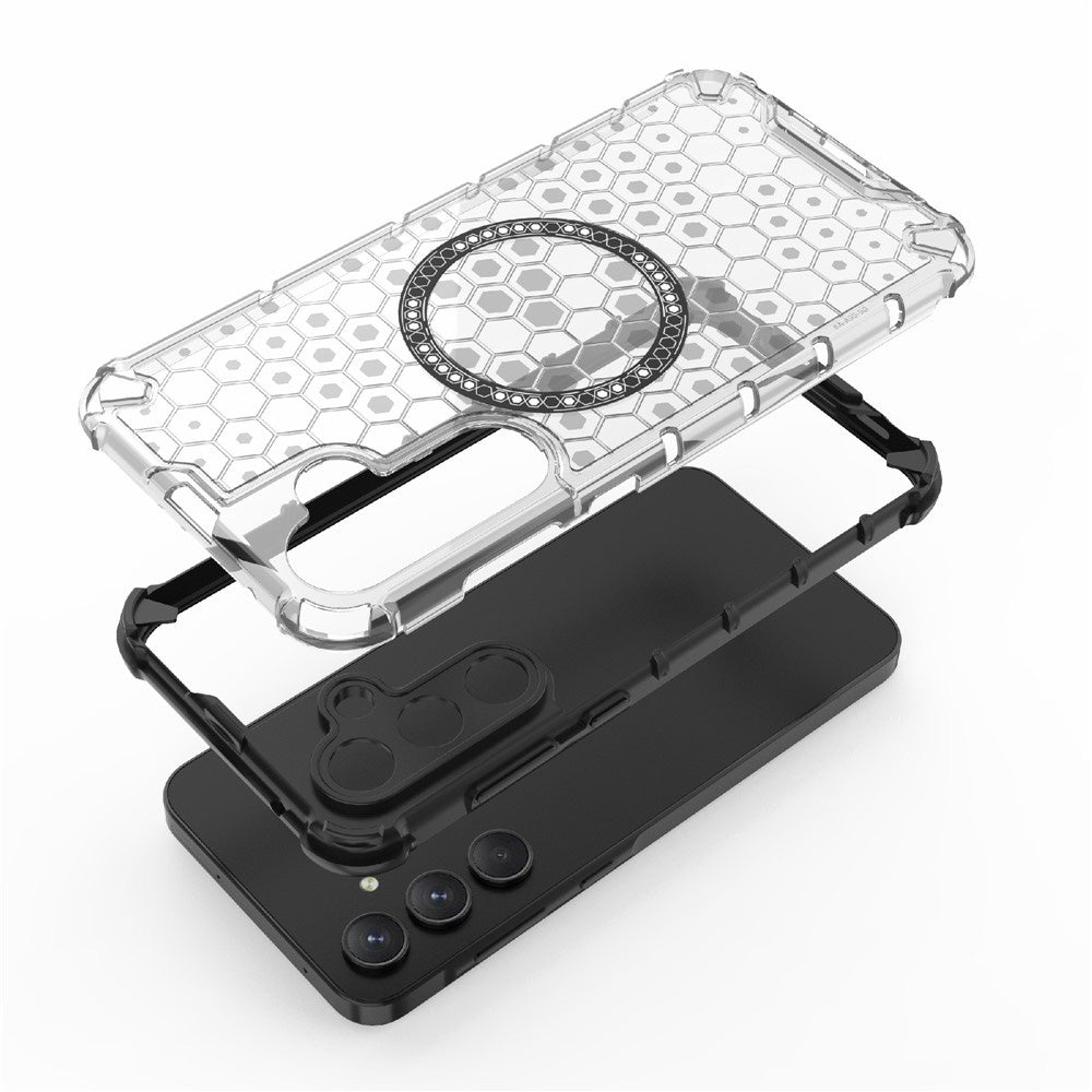 Custodia MagSafe per Samsung Galaxy A26 A266, Techsuit, HoneyComb Shield, Blu