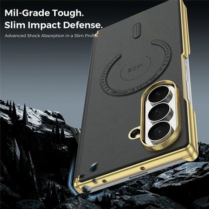 Coque MagSafe pour Samsung Galaxy Z Fold8 Ultra F976, OEM, électroplacée, noire