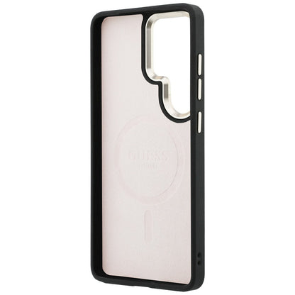 Étui MagSafe pour Samsung Galaxy S26 Ultra S948, Guess, 4G Embossed Ring, Rose
