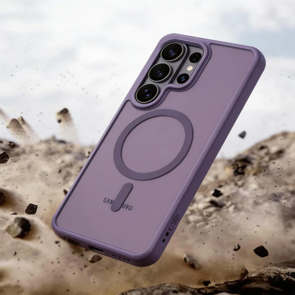 Coque MagSafe pour Samsung Galaxy S26 Ultra S948, Tech-Protect, Magmat, Violet Mat