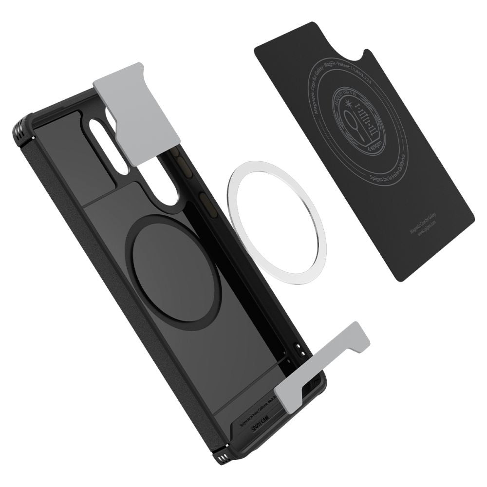 Custodia MagSafe per Samsung Galaxy S25 Ultra S938, Spigen, Mag Armor, Nera ACS08913