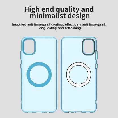 Coque MagSafe pour Samsung Galaxy A05 A055, Techsuit, CandyCase, Bleue
