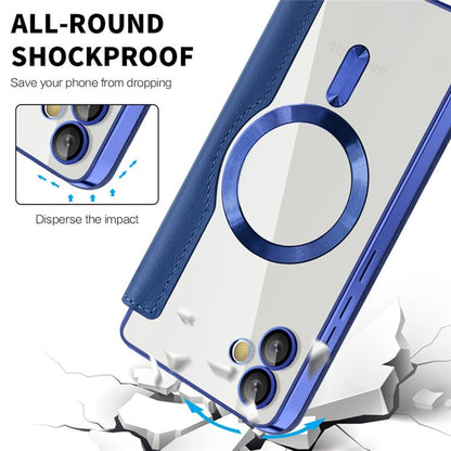 Custodia MagSafe per Samsung Galaxy A05 A055, Techsuit, SmartMag Book, Blu