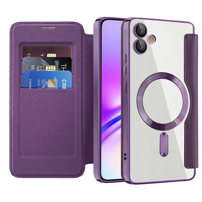 Custodia MagSafe per Samsung Galaxy A05 A055, Techsuit, SmartMag Book, Viola