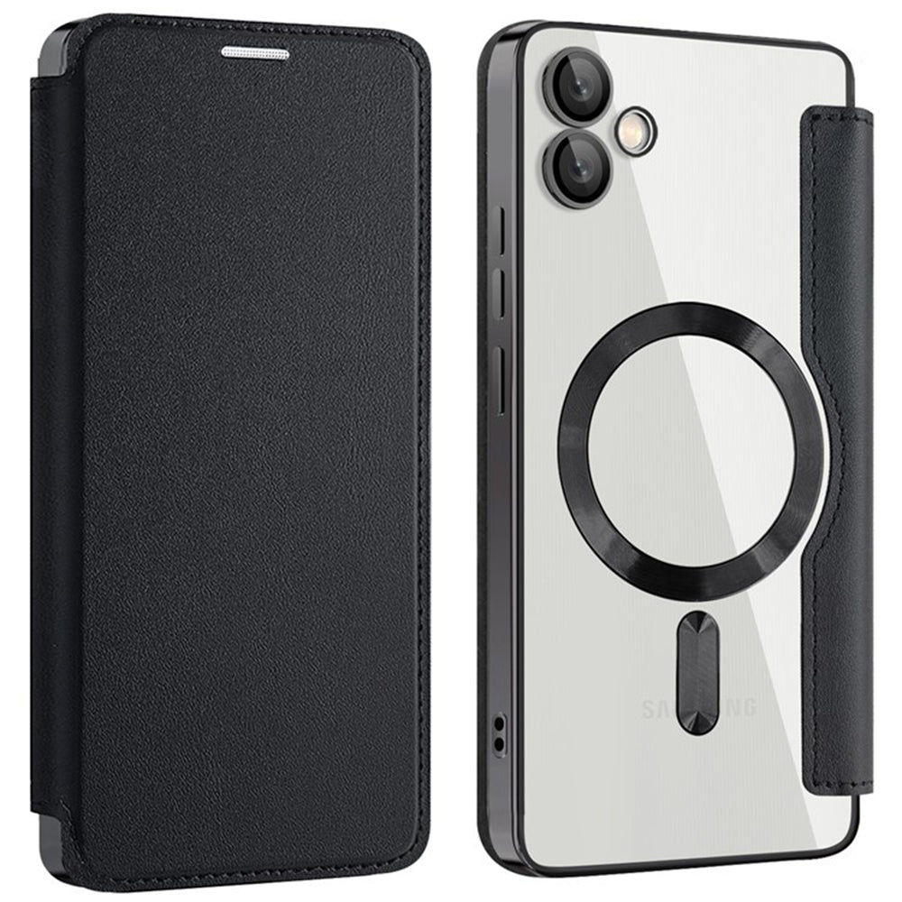 Custodia MagSafe per Samsung Galaxy A05 A055, Techsuit, SmartMag Book, Nera
