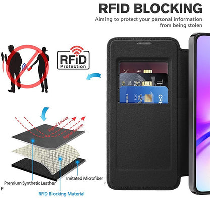 Custodia MagSafe per Samsung Galaxy A05 A055, Techsuit, SmartMag Book, Nera