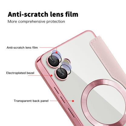 Custodia MagSafe per Samsung Galaxy A05 A055, Techsuit, SmartMag Book, Rosa