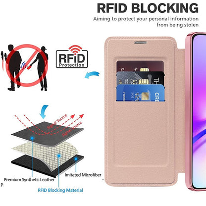 Custodia MagSafe per Samsung Galaxy A05 A055, Techsuit, SmartMag Book, Rosa
