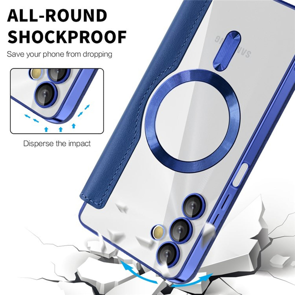 MagSafe-Hülle für Samsung Galaxy A05s A057, Techsuit, SmartMag Book, Blau