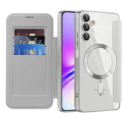 Custodia MagSafe per Samsung Galaxy A05s A057, Techsuit, SmartMag Book, Grigio