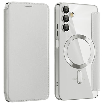 Custodia MagSafe per Samsung Galaxy A05s A057, Techsuit, SmartMag Book, Grigio