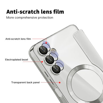 Custodia MagSafe per Samsung Galaxy A05s A057, Techsuit, SmartMag Book, Grigio