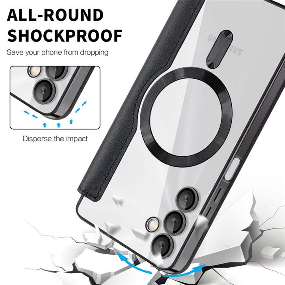 Custodia MagSafe per Samsung Galaxy A05s A057, Techsuit, SmartMag Book, Nera
