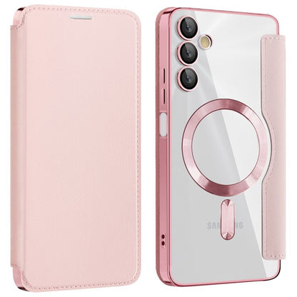 Custodia MagSafe per Samsung Galaxy A05s A057, Techsuit, SmartMag Book, Rosa