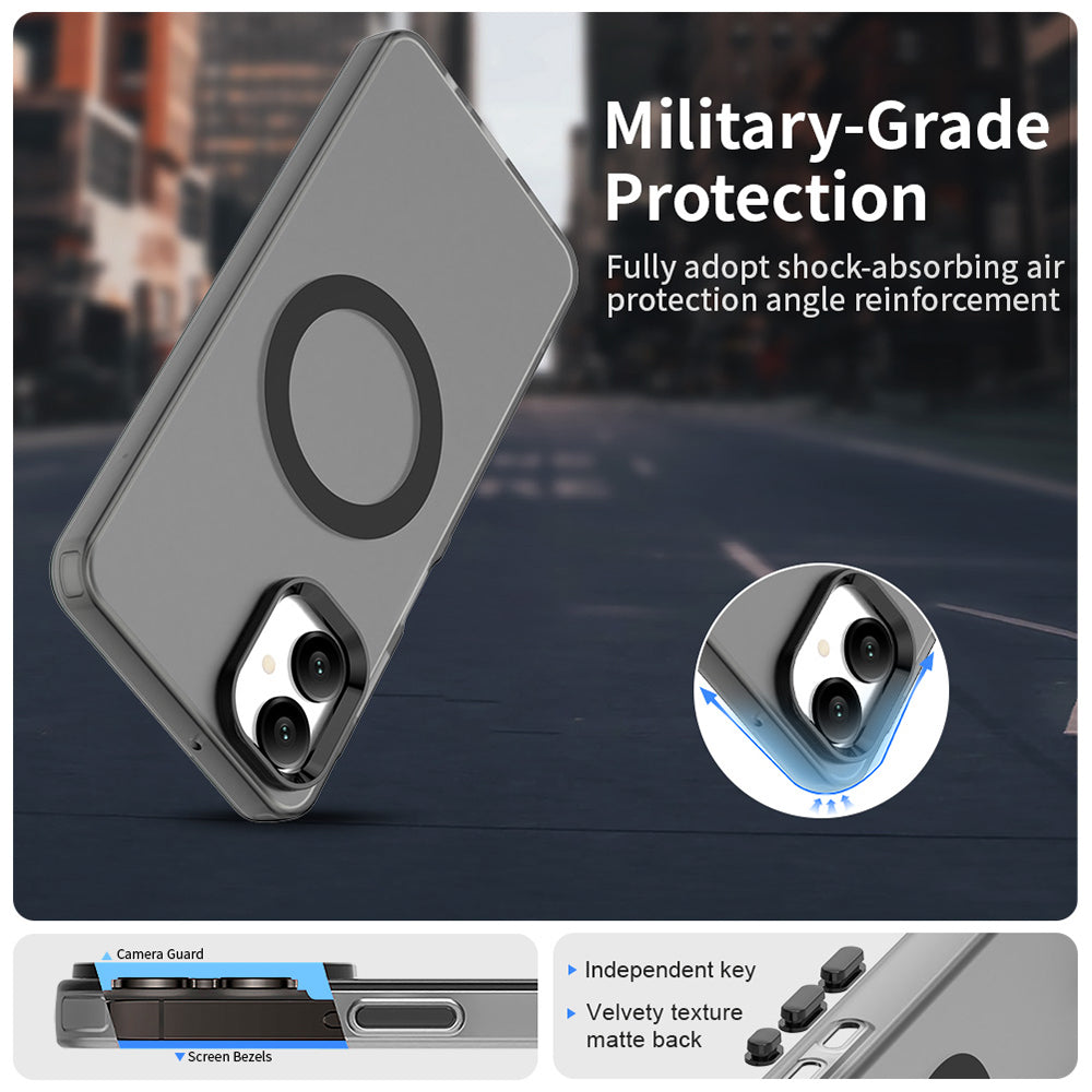 Custodia MagSafe per Samsung Galaxy A06 A065, Techsuit, CandyCase, Nera