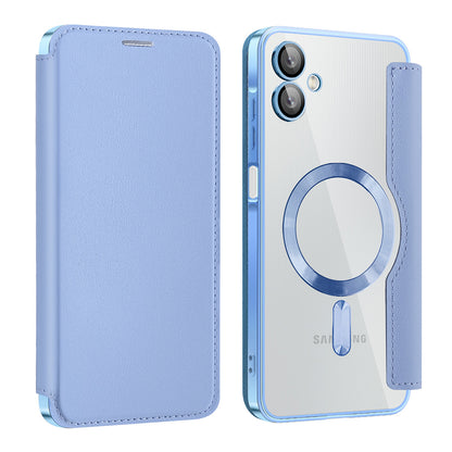 Custodia MagSafe per Samsung Galaxy A06 A065, Techsuit, SmartMag Book, Blu
