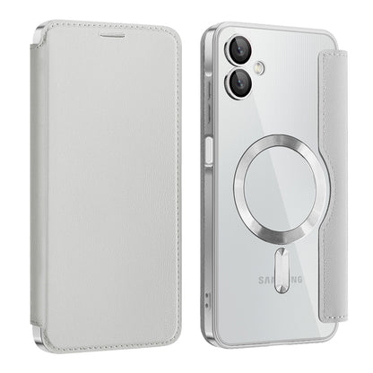Custodia MagSafe per Samsung Galaxy A06 A065, Techsuit, SmartMag Book, Grigio