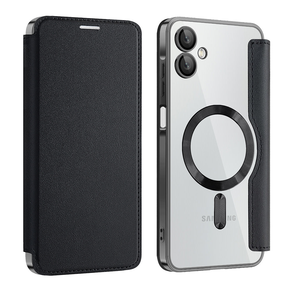 MagSafe Case for Samsung Galaxy A06 A065, Techsuit, SmartMag Book, Black