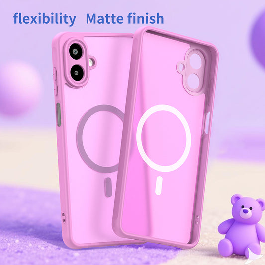 MagSafe Hülle für Samsung Galaxy A07 4G A075, Techsuit, HaloFrost II, Rosa