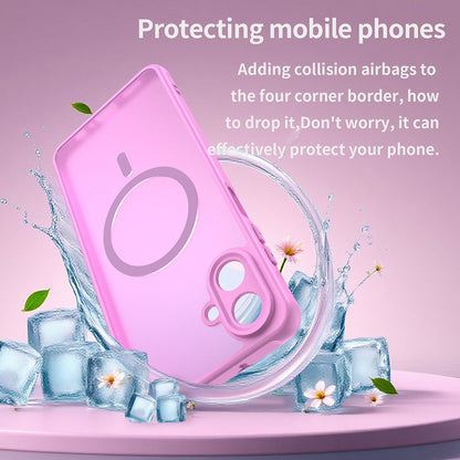 Étui MagSafe pour Samsung Galaxy A07 4G A075, Techsuit, HaloFrost II, Rose