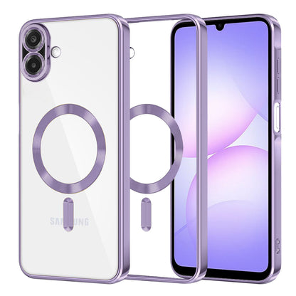 Custodia MagSafe per Samsung Galaxy A07 4G A075, Techsuit, Luxury Crystal, Viola Chiaro