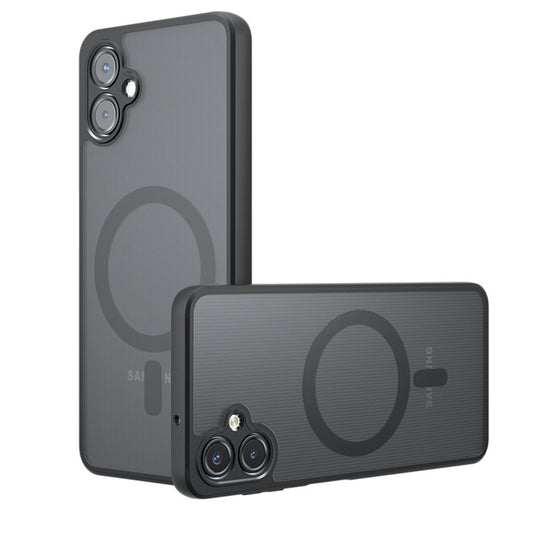 Custodia MagSafe per Samsung Galaxy A07 4G A075, Techsuit, PureFrost, Nera Satinata